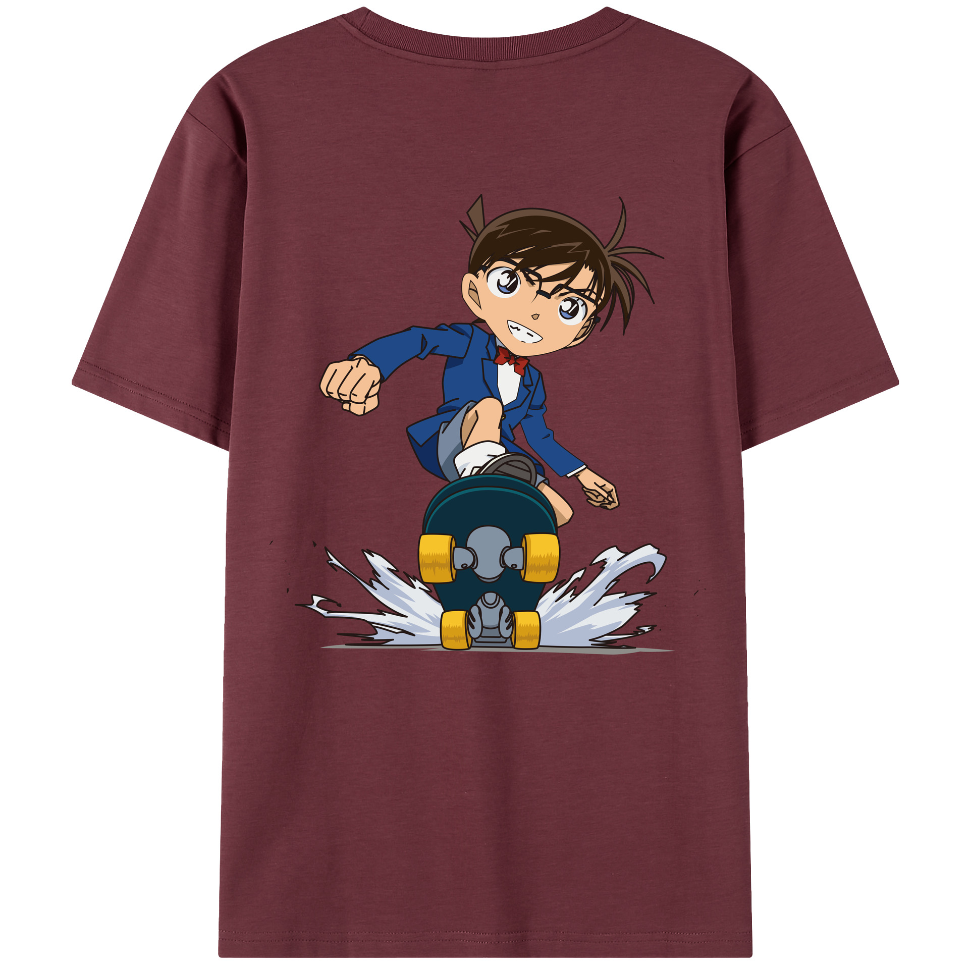 （画像用） 名探偵コナン 江戸川 コナン Detective Conan Conan Edogawa 綿100％半袖Tシャツ（背面プリント）